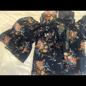 Lucky Brand Cold Shoulder Bell sleeve Blouse